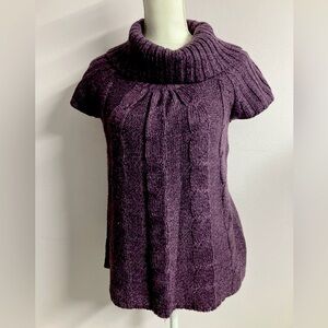 Women’s Cowl Neck Pullover Sweater, PS, Purple, New Directions